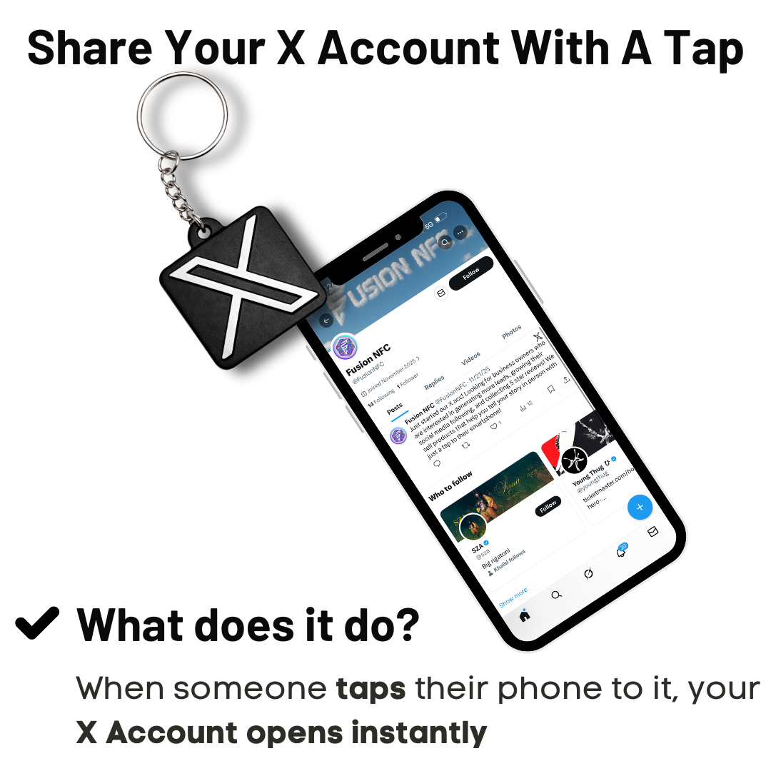 X / Twitter NFC Keychain