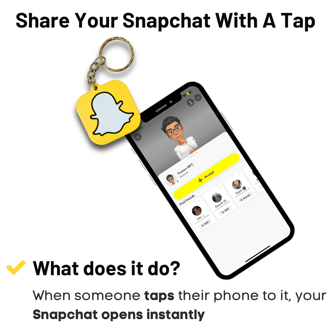 Snapchat NFC Keychain