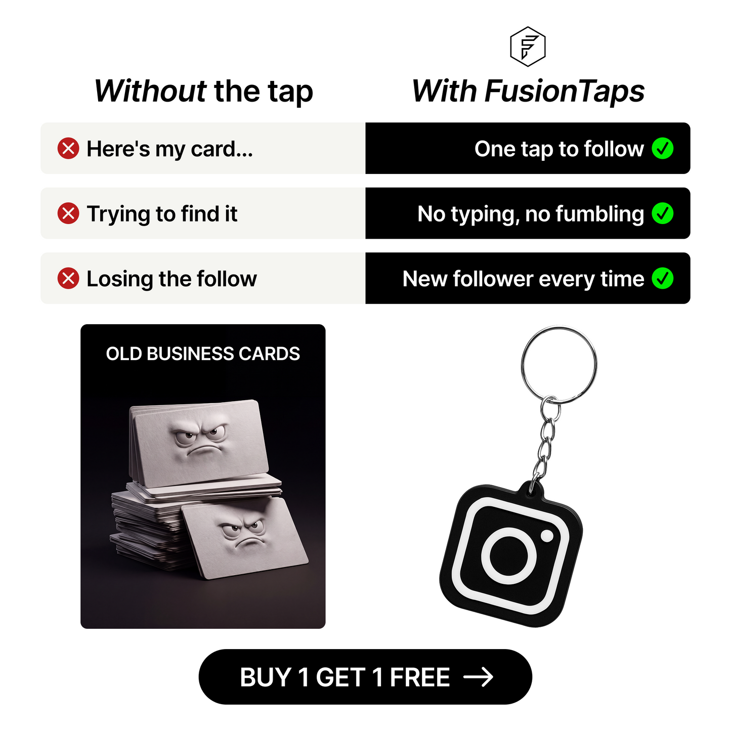 Instagram NFC Keychain for Tattoo Artists & Piercers
