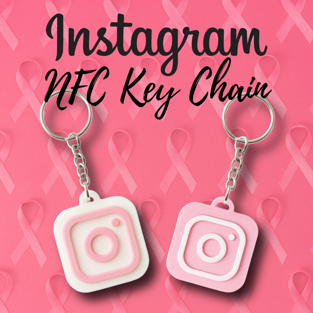 Pink Instagram NFC Keychain