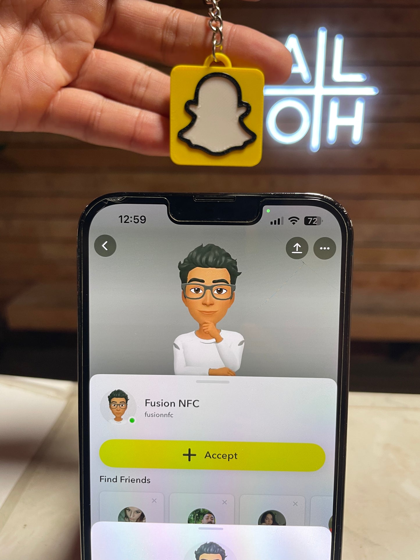Snapchat NFC Keychain