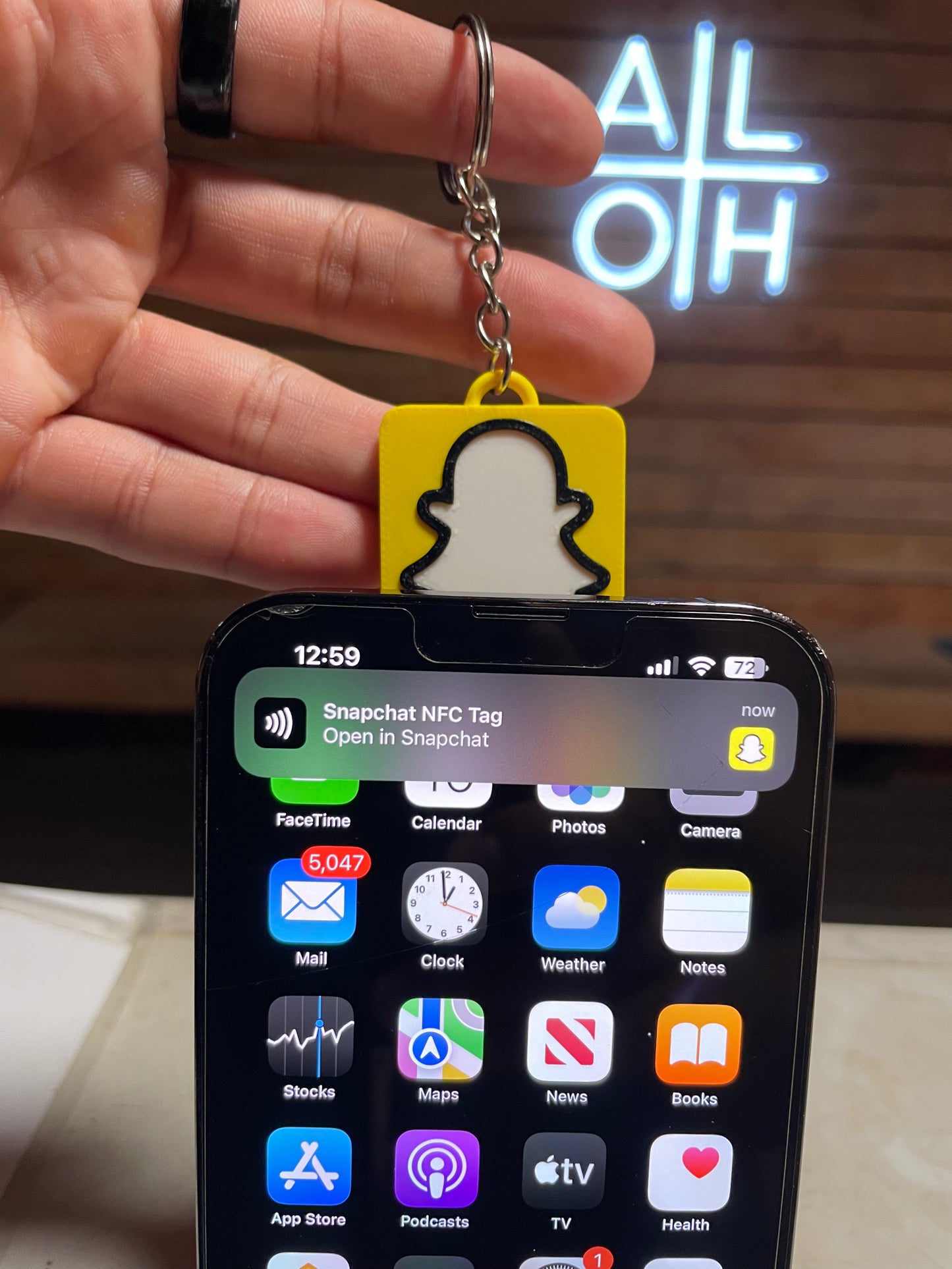 Snapchat NFC Keychain