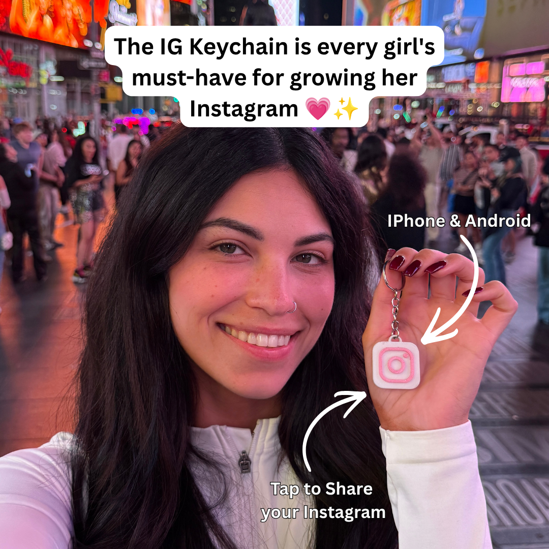 Pink Instagram NFC Keychain
