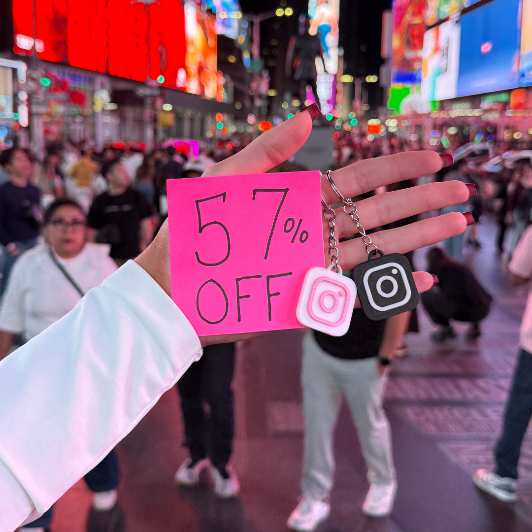 Pink Instagram NFC Keychain