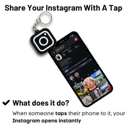 Instagram NFC Keychain for Tattoo Artists & Piercers